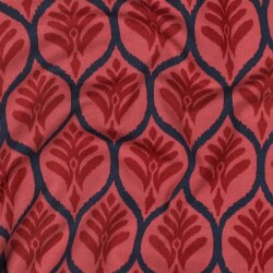 Baumwolljersey Ornament Waben - dunkelrosa