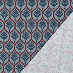 Baumwolljersey Ornament Waben - hellpetrol