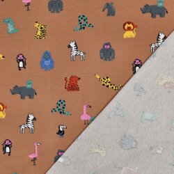 Baumwolljersey bunte lustige Tiere - kamel