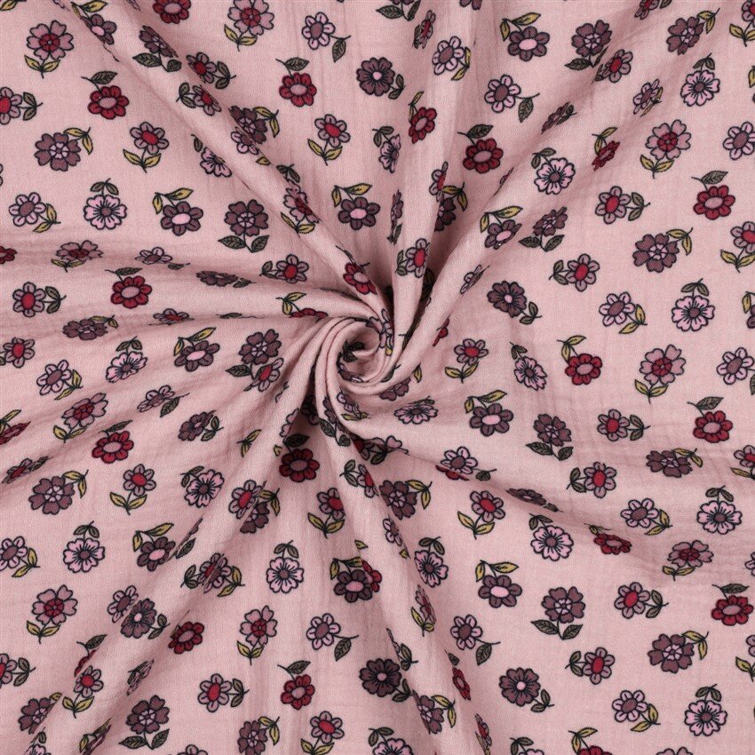 Musselin gepflücktes Blümchen - hellrosa