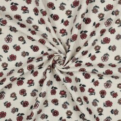 Musselin gepfücktes Blümchen - creme