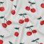 Regenjackenstoff Kirschen - weiß