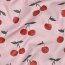 Regenjackenstoff Kirschen - hellrosa