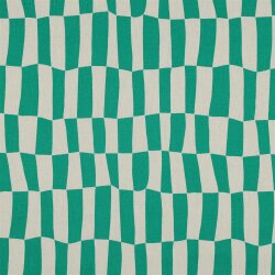 Musselin Organic Jennifer Bouron Streifenreihen - natur/wiesengrün