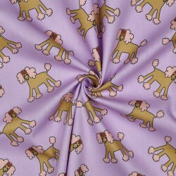 Baumwollpopeline Organic Jennifer Bouron bunte Pudel -...