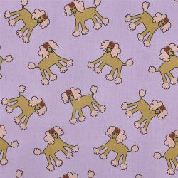 Baumwollpopeline Organic Jennifer Bouron bunte Pudel -...