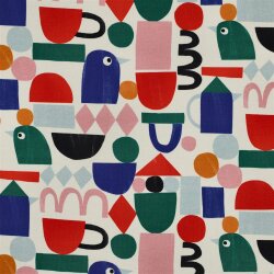 FrenchTerry Organic Digital Jennifer Bouron bunte Formen...