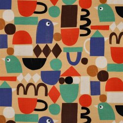 FrenchTerry Organic Digital Jennifer Bouron bunte Formen...