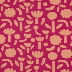Baumwolljersey Organic Jennifer Bouron Blumen Formen -...
