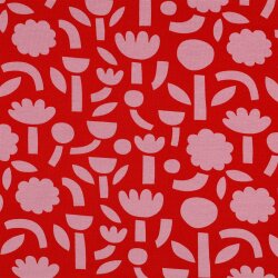Baumwolljersey Organic Jennifer Bouron Blumen Formen -...