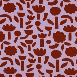 Baumwolljersey Organic Jennifer Bouron Blumen Formen -...