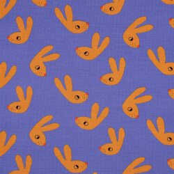 Baumwolljersey Organic Jennifer Bouron Hasenköpfe -...