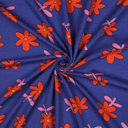 Baumwolljersey Organic Jennifer Bouron Schnittblumen -...