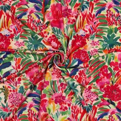 Viskosejersey Blumenkunst - altrosa