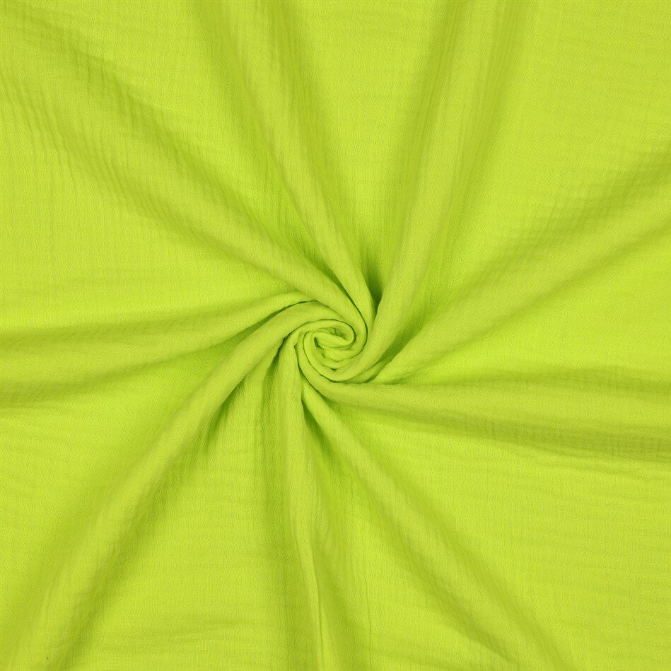 0,85 Meter - Musselin Uni *Gerda* BIO~Organic - Neon gelb