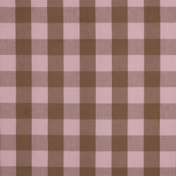 Baumwollpopeline Garngefärbt XXL Karos - hellrosa/braun