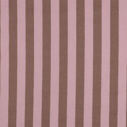 Baumwollpopeline Garngefärbt XXL Streifen - hellrosa/braun