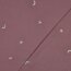 Musselin Bestickt Mond und Sterne - altmauve