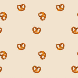 Baumwolljersey Brezel - cremebeige