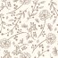 Baumwolljersey feine Blumenranken - creme