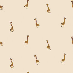 Baumwolljersey kleine Giraffen - cremebeige