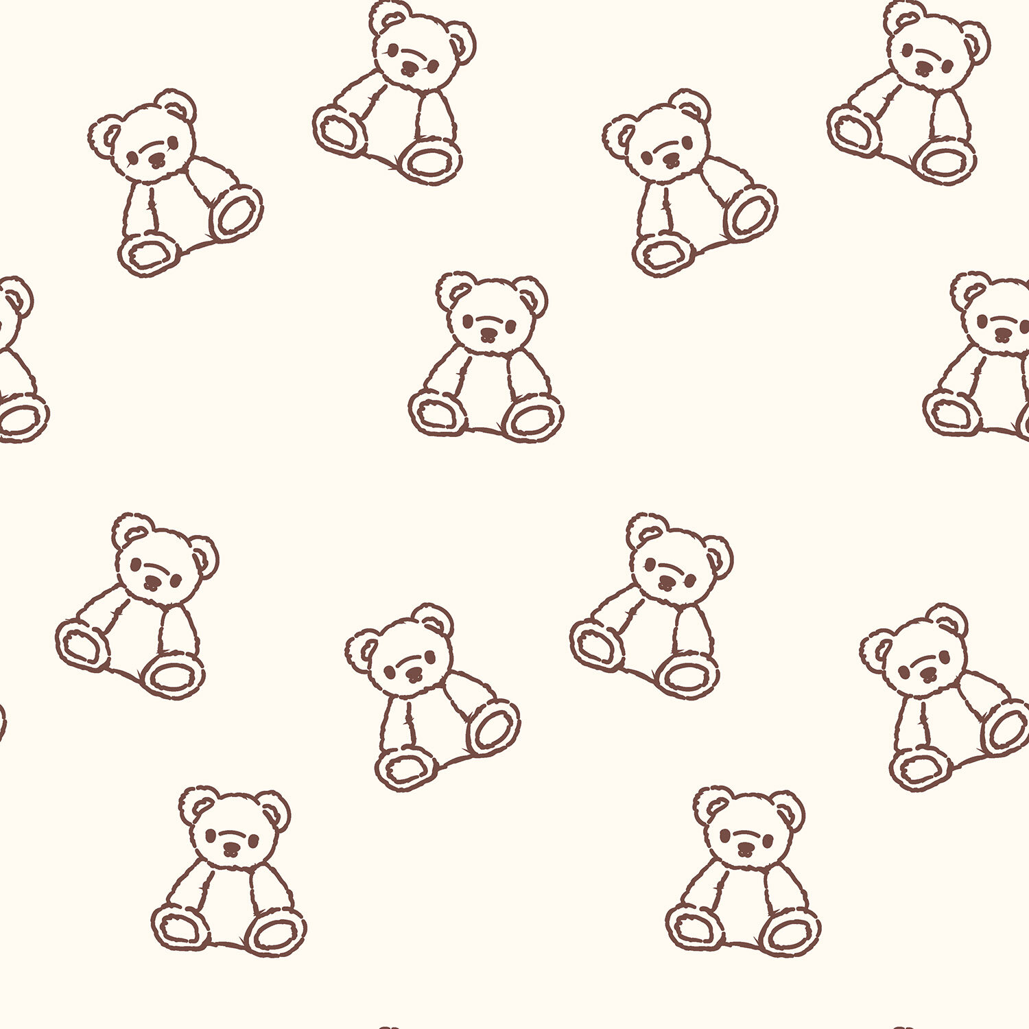 Terry Crêpe Teddybären - creme