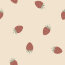 Baumwolljersey Erdbeeren - cremebeige