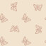 Baumwolljersey Schmetterlinge - cremebeige