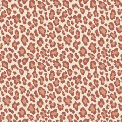 Baumwolljersey Leotupfen - cremebeige/antikpink