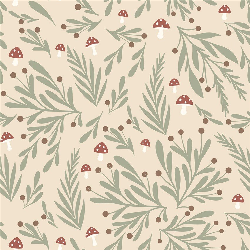 Terry Crêpe Fliegenpilze - softbeige