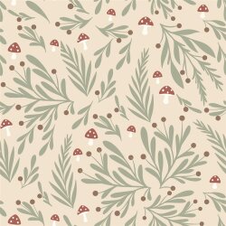 Terry Crêpe Fliegenpilze - softbeige