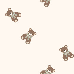 Baumwolljersey Teddybären - creme