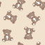 French Terry süße Teddys - hellbeige