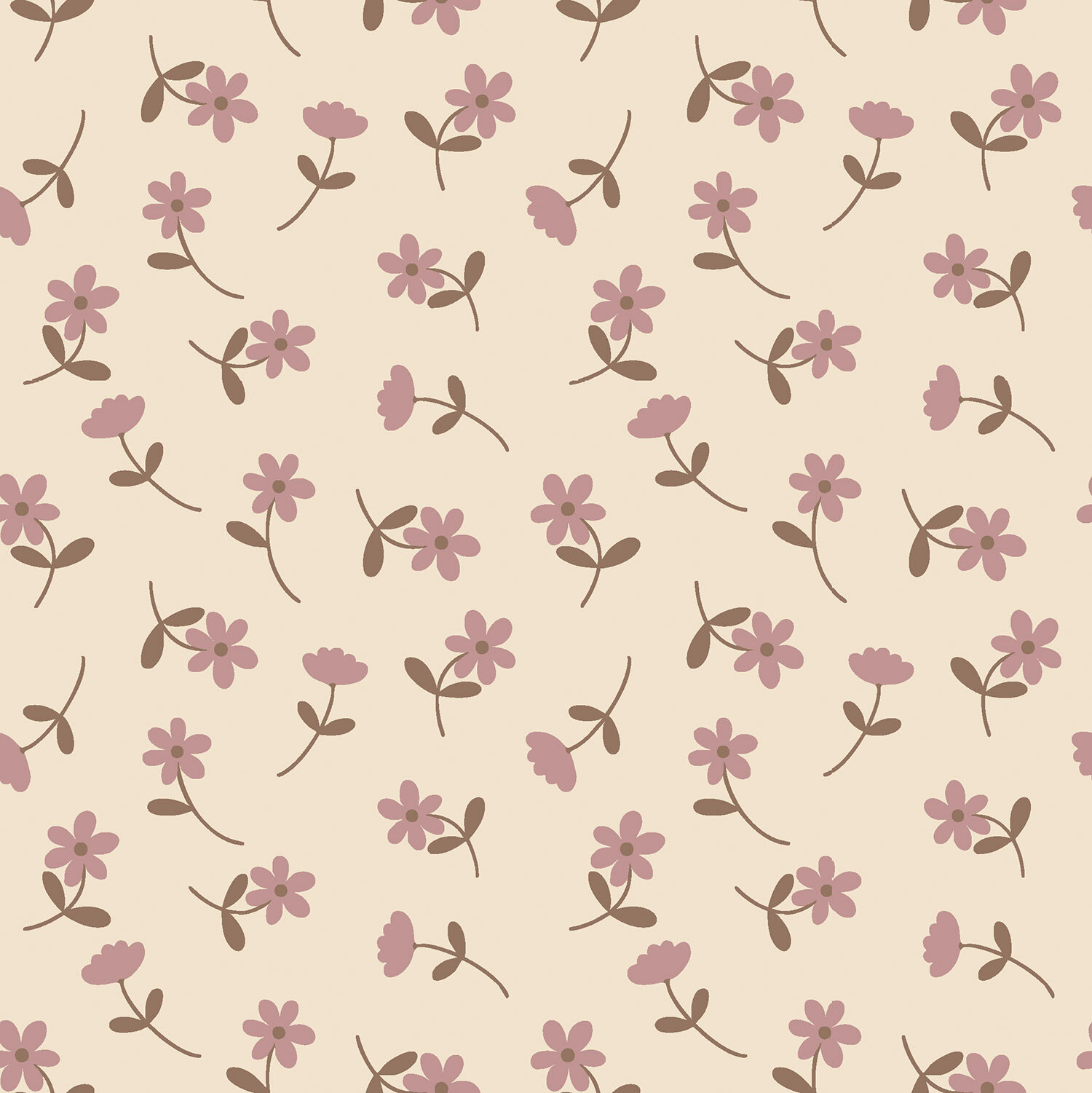 Baumwolljersey Blumenregen - cremebeige