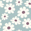 Terry Crêpe Blumenräder - eisblau