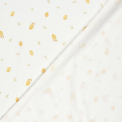 Baumwolljersey Organic Digital Zitronen - creme