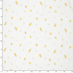 Baumwolljersey Organic Digital Zitronen - creme