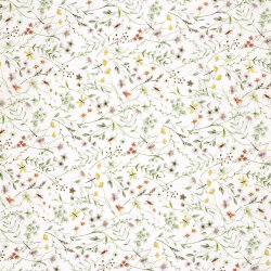 Baumwolljersey Organic Digital Sommerblumen - creme