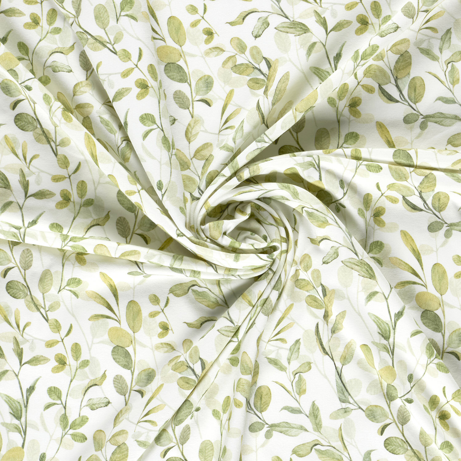 Baumwolljersey Organic Digital mediterrane Zweige - creme