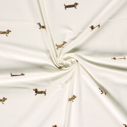 Baumwolljersey Organic Digital Dackel - creme