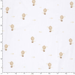 Baumwolljersey Organic Digital Heißluftballon - creme