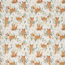 French Terry Digital Bio~Organic Fuchs im Gras -...