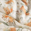 French Terry Digital Bio~Organic Fuchs im Gras - wollweiß - creme