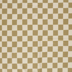 French Terry Digital Bio~Organic Schachbrett - kamelbeige