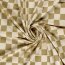 French Terry Digital Bio~Organic Schachbrett - kamelbeige