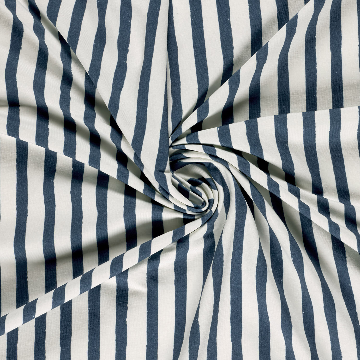 French Terry Digital Bio~Organic Streifen - indigo