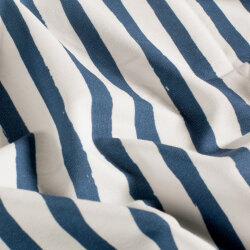 French Terry Digital Bio~Organic Streifen - indigo