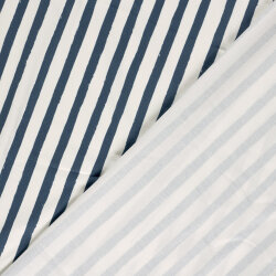 French Terry Digital Bio~Organic Streifen - indigo
