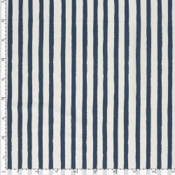 French Terry Digital Bio~Organic Streifen - indigo