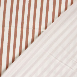 French Terry Digital Bio~Organic Streifen - altrosa